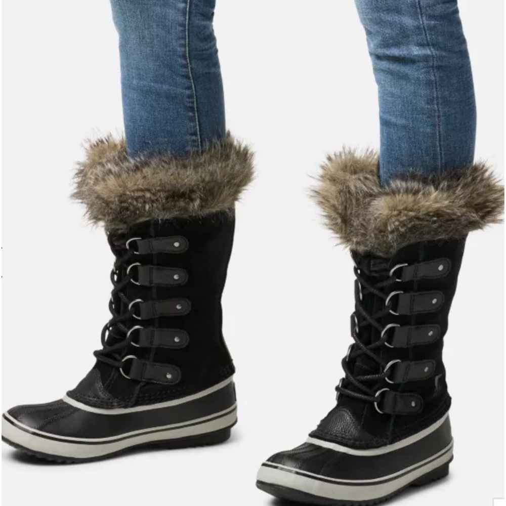 Sorel Joan of Arctic Black Snow Boots 6.5